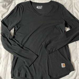 Black carhartt v neck long sleeve